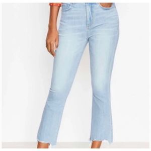 LOFT High Waisted Light Wash Kick Crop Jeans Size 34 / 18